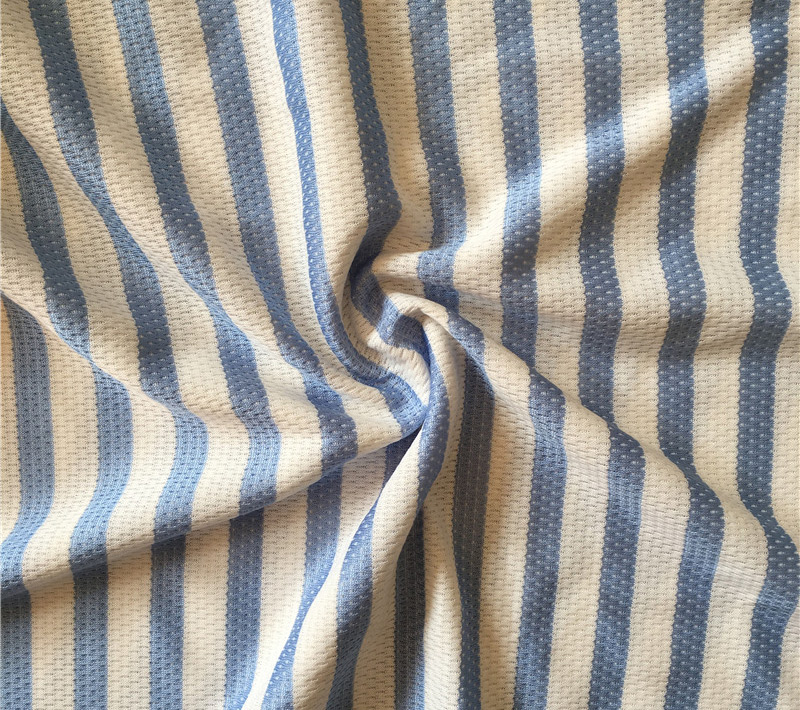 Printed striped mesh cloth
